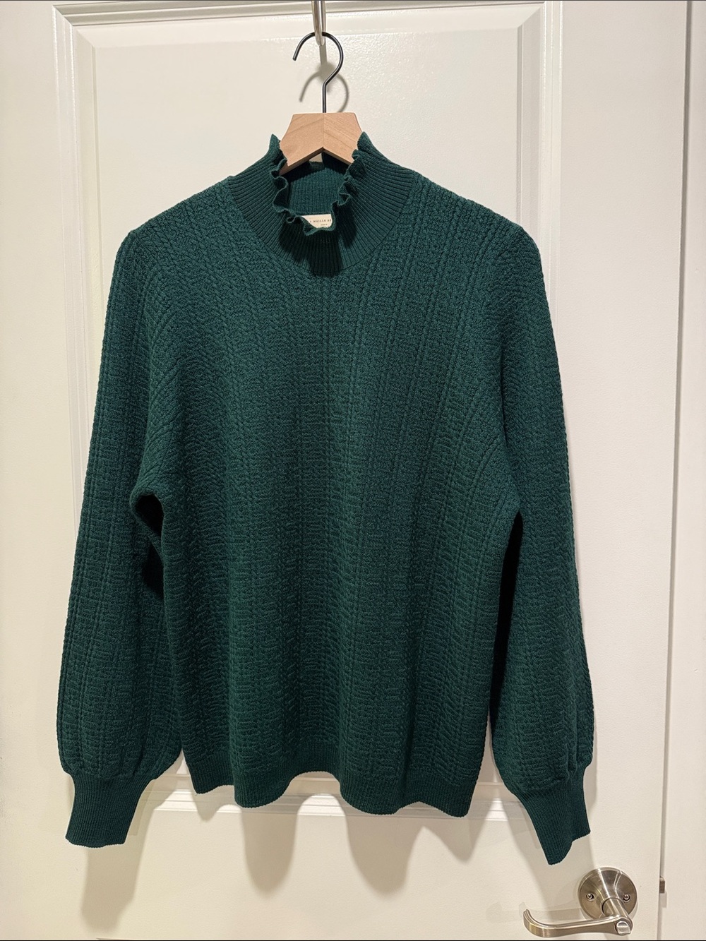 Sezane Rosalia Jumper Bottle Green - Size XXL